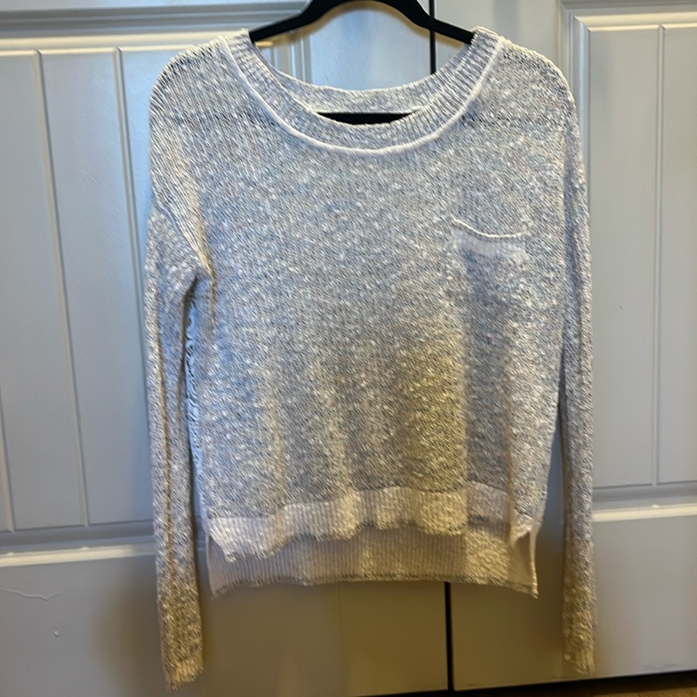 Free People multi color sweater with lace back size Small